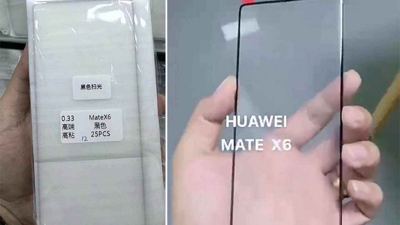 Η διαρροή προστατευτικού οθόνης για το Huawei Mate X6 δείχνει καμπύλες και στενά bezels οθόνης